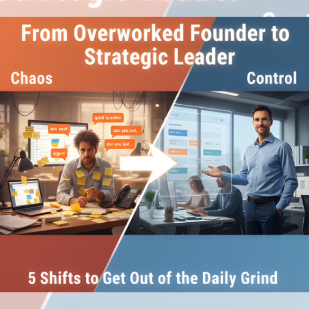 From Overworked Founder to Strategic Leader: 5 Shifts to Escape the Daily Grind